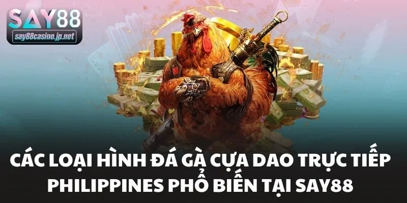 Các loại hình đá gà cựa dao trực tiếp philippines phổ biến tại Say88